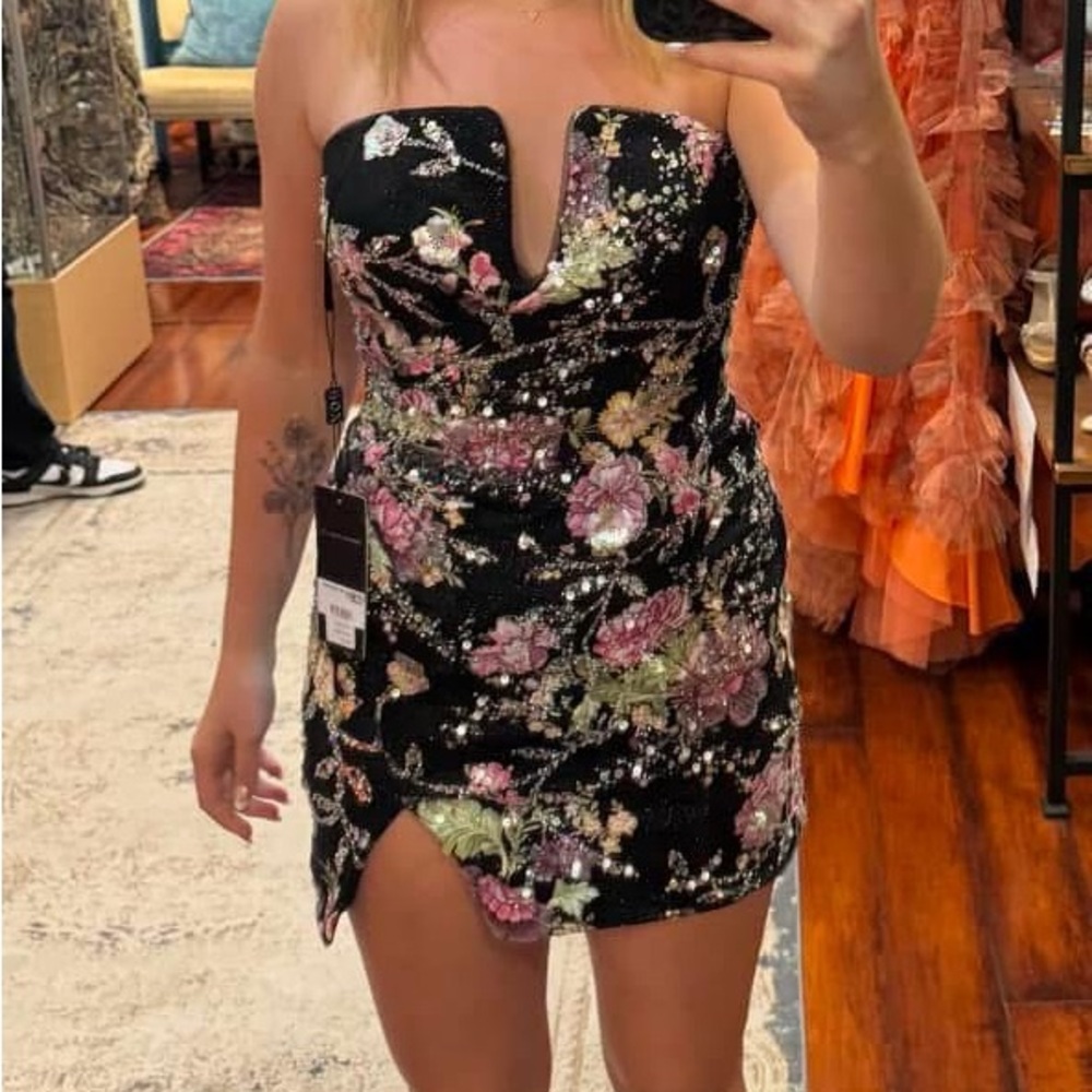 Black and Pink hoco dress